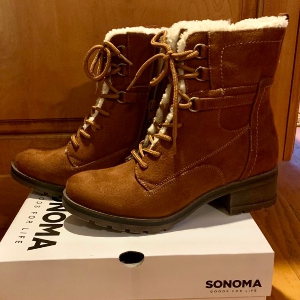 Sonoma Goods For Life® Platypus Women's Sherpa-Lined Combat Boots
